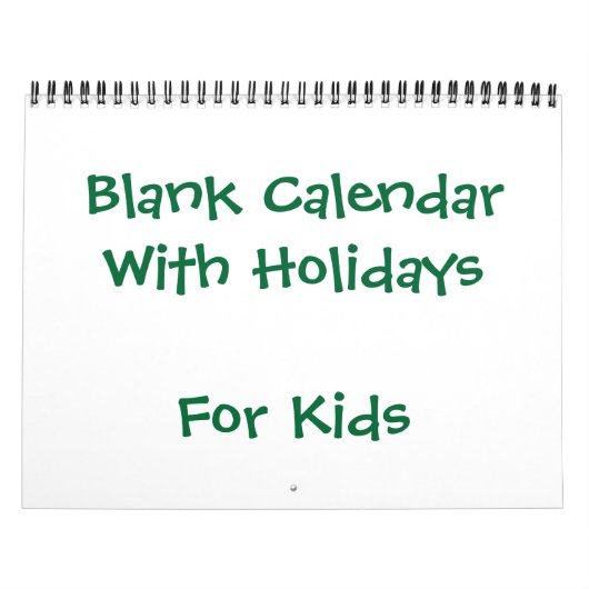 Grüner Blankenkalender mit Ferien für Kinder Kalender (Titelbild)