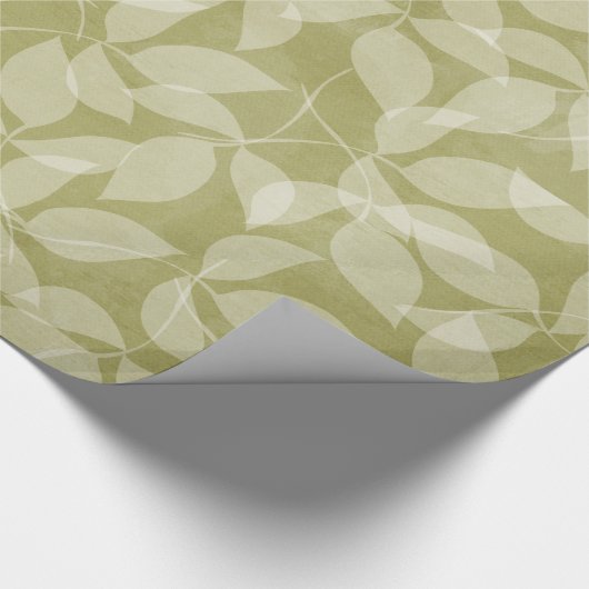 Grüner Blatt-Baum verlässt Niederlassung Sprin Geschenkpapier (Ecke)