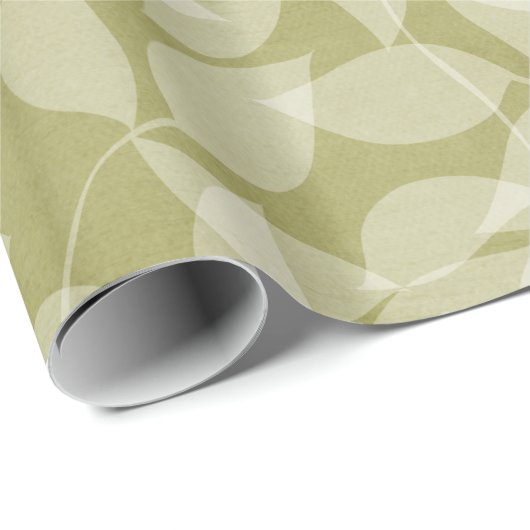 Grüner Blatt-Baum verlässt Niederlassung Sprin Geschenkpapier (Rolleneckpunkt)