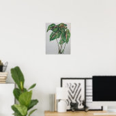 Grüner Blatt Botanischer Wandkunst Druck Poster (Heimbüro)