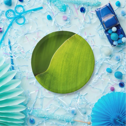 grüner Blatt Pappteller (Party)