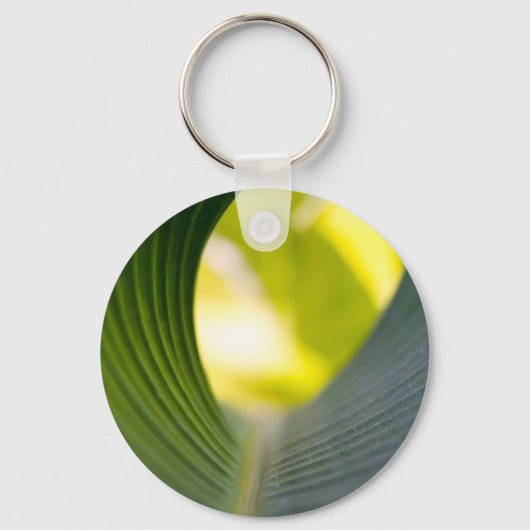 Grüner Blatt Schlüsselanhänger (Vorderseite)
