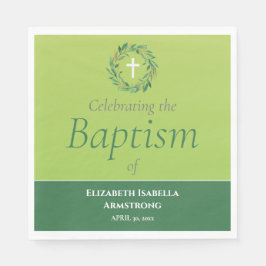 Grüner Blattfeuer und Kreuzspringtaufen Serviette