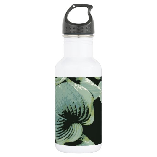 Grüner BlattHosta Trinkflasche (Vorderseite)