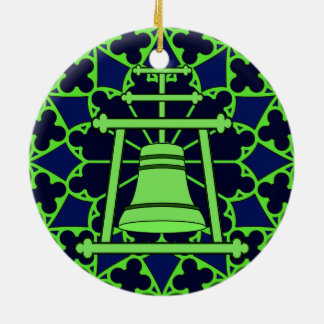 Grüner/blauer Buntglas Raincross Entwurf Keramik Ornament