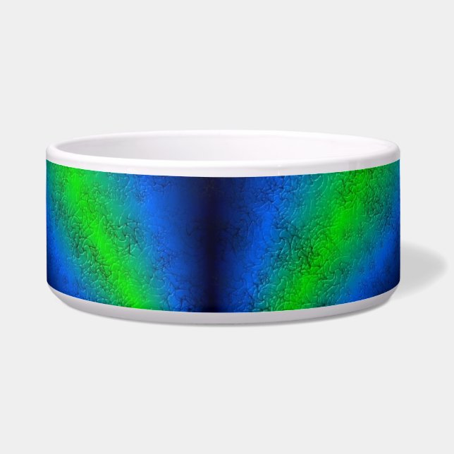 Grüner blauer Regenbogen in Elefantenletheroptik Napf (Vorderseite)