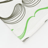 Grüner, blauer u. schwarzer Schnurrbart-Entwurf Fleecedecke (Ecke)