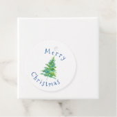 Grüner Blauer Wasserfarbenbaum Geschenkanhänger (Beispiel)