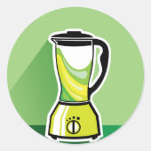 Grüner Blender Runder Aufkleber (Vorderseite)