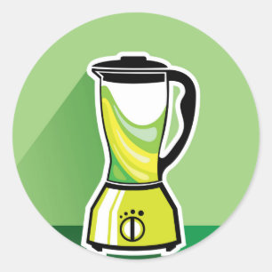 Grüner Blender Runder Aufkleber