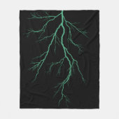 Grüner Blitz Fleecedecke (Vorderseite)