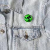 Grüner Blitz-Mann pinback Knopf Button (Beispiel)