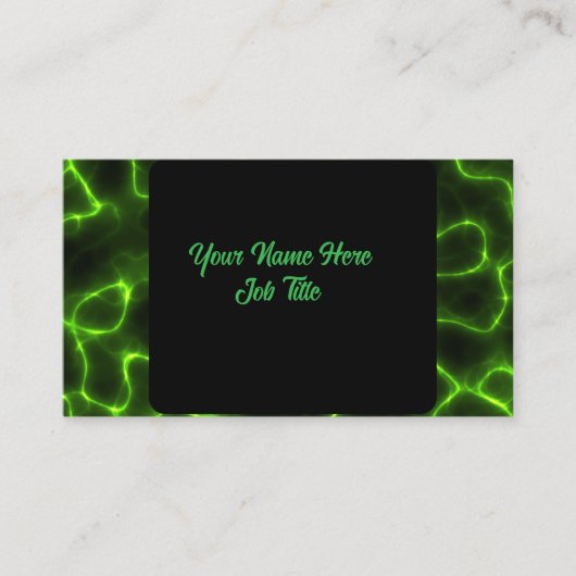 Grüner Blitz Visitenkarte (Vorderseite)