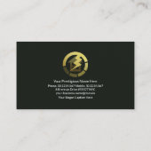 Grüner Blitzgerät Elektrischer Unternehmer Visitenkarte (Rückseite)