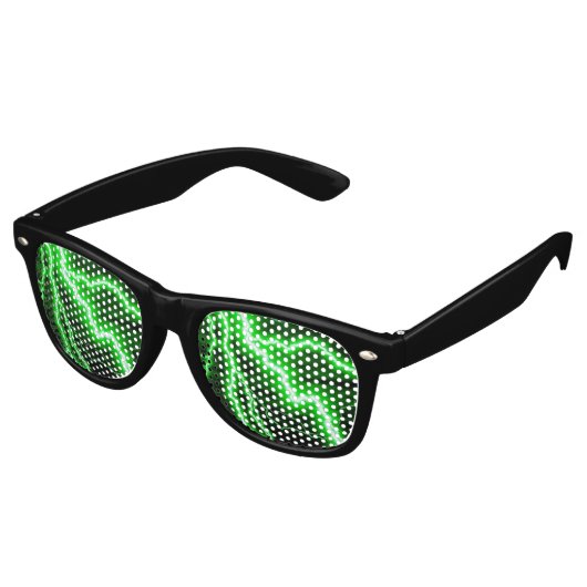 Grüner Blitzschlag Sonnenbrille (Schrägansicht)