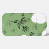 Grüner Blumen- und Schmetterlings-Handyhülle Case-Mate iPhone Hülle (Rückseite (Horizontal))