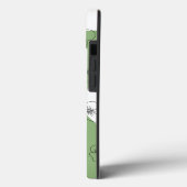 Grüner Blumen- und Schmetterlings-Handyhülle Case-Mate iPhone Hülle (Rückseite / Links)