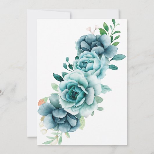 Grüner Blumengarten 20. Geburtstag Einladung (Rückseite)