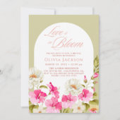 Grüner Blumengarten Blume Brautparty Einladung (Vorderseite)