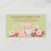 Grüner Blumengebäck Konditormacher Visitenkarte (Vorderseite)