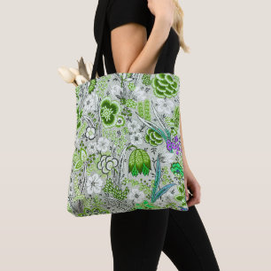 Grüner Blumenhintergrund Tasche