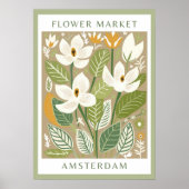 Grüner Blumenmarkt Druckbar Poster (Vorne)