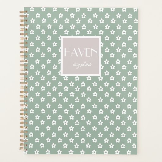 Grüner Blumenplaner Planer (Vorderseite)