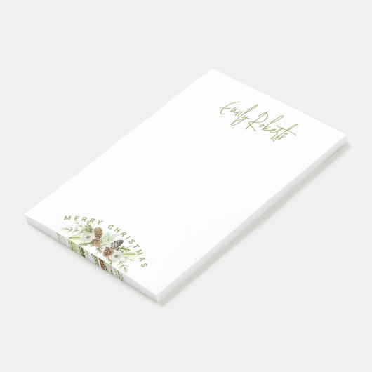 Grüner Blumenstrauß Post-it Klebezettel (angewinkelt)