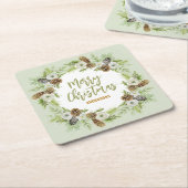 Grüner Blumenstrauß Rechteckiger Pappuntersetzer (angewinkelt)