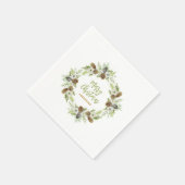 Grüner Blumenstrauß Serviette (Ecke)