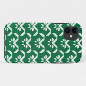 Grüner Blumenzickzack Case-Mate iPhone Hülle (Rückseite (Horizontal))