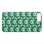 Grüner Blumenzickzack Case-Mate iPhone Hülle (Rückseite (Horizontal))