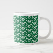 Grüner Blumenzickzack Jumbo-Tasse (Rechts)