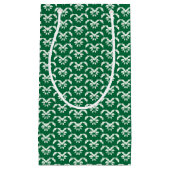 Grüner Blumenzickzack Kleine Geschenktüte (Vorderseite)