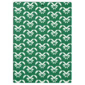 Grüner Blumenzickzack Klemmbrett (Rückseite)