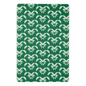 Grüner Blumenzickzack Mini Klemmbrett (Rückseite)