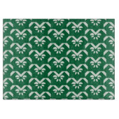 Grüner Blumenzickzack Schneidebrett (Vorderseite)