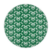 Grüner Blumenzickzack Schneidebrett (Vorderseite)