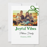 Grüner Bogen fröhlich Vibes fügt Familienname Foto