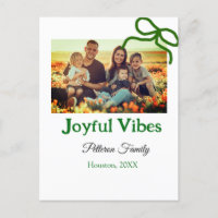 Grüner Bogen fröhlich Vibes fügt Familienname Foto