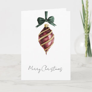 Grüner Bogen Rot Gold Schmuck Weihnachten Karte