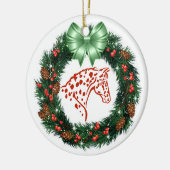 GRÜNER BOGEN-ROTAPPALOOSA KERAMIK ORNAMENT (Links)