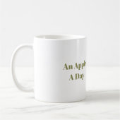 Grüner Bogen Rote Äpfel Pro Tag Kaffeetasse (Links)