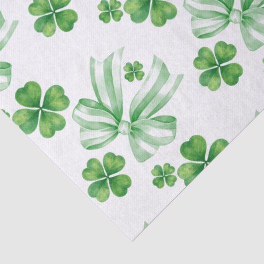 Grüner Bogen Vier-Blatt-Kleeblatt St. Patrick's Da Seidenpapier (Ausschnitt)