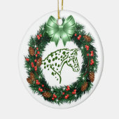 GRÜNER BOGENroter U. GRÜNER APPALOOSA Keramikornament (Links)