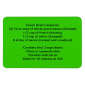 Grüner Bohnenmagnet Magnet (Horizontal)