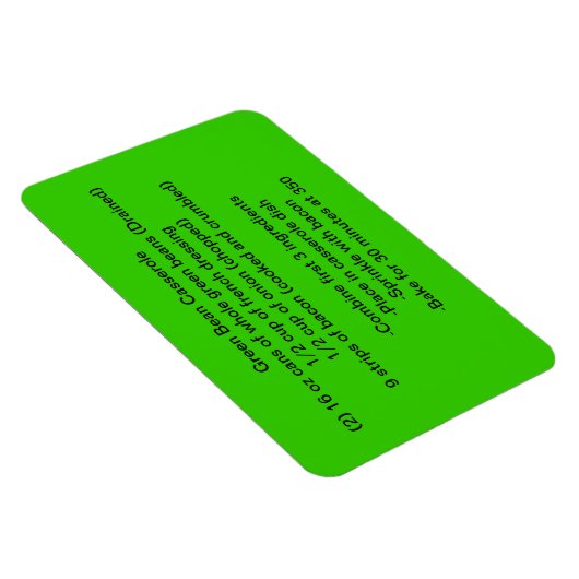 Grüner Bohnenmagnet Magnet (Rechte Seite)