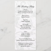 Grüner Boho-Blumenkranz-Hochzeit Programm (Rückseite)