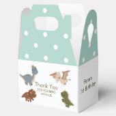 Grüner Boho-Dinosaurier Geschenkschachtel (Geöffnet)