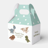 Grüner Boho-Dinosaurier Geschenkschachtel (Vorderseite)